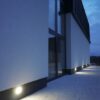 Oprawa elewacyjna LED Mur Glass biała z matowym szkłem IP65