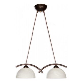 Lampa wisząca podwójna Loko 2 wenge – 2xE27 nad stół