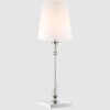 Lampka stołowa Austin srebrna z białym abażurem E27 40W