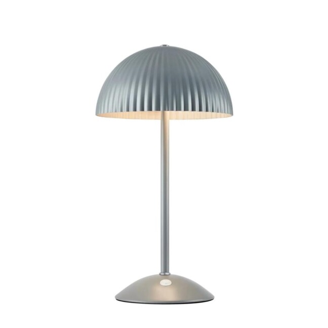 Metalowa lampka na parapet Zin - szara kopuła