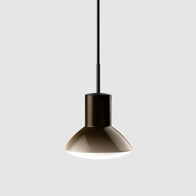 Lampa wisząca Onda ze szklanym brązowym kloszem z żarówką LED 7W 2700K w zestawie