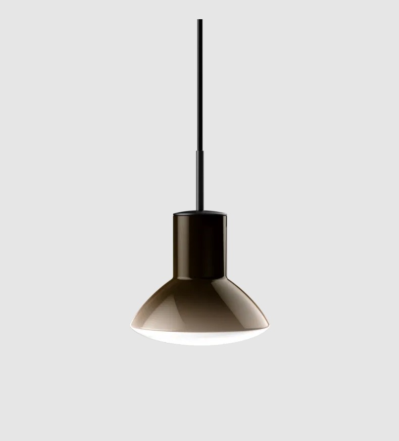 Lampa wisząca Onda ze szklanym brązowym kloszem z żarówką LED 7W 2700K w zestawie