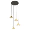 Złota lampa kaskadowa nad okrągły stół - Emibig Elit 4 Premium