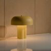Żółta lampka nocna na szafkę Sandro, metalowa - Nordlux