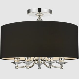 Żyrandol Abu Dhabi 50 Hamptons srebrno‑czarny 5xE14