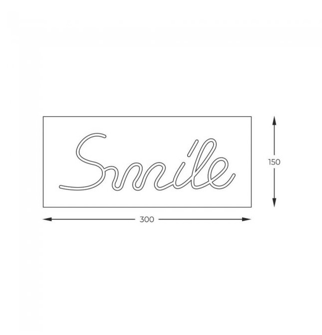 Neon LED Smile różowy – dekoracyjna lampa ścienna