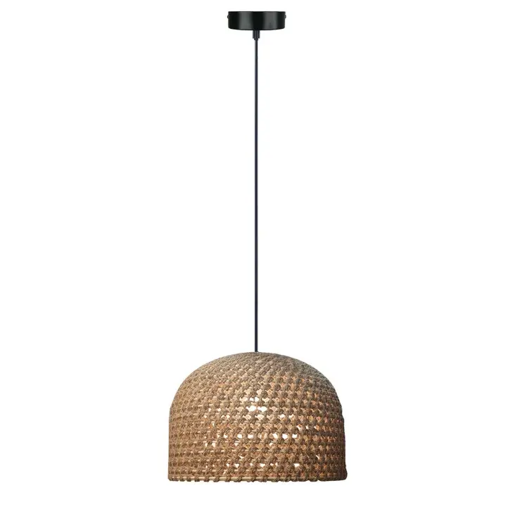 Lampa wisząca boho Kanso 40 – rattanowy klosz w kolorze naturalnym
