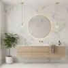 Lampa wisząca Bella 40 obręcz szczotkowany mosiądz - Step into Design