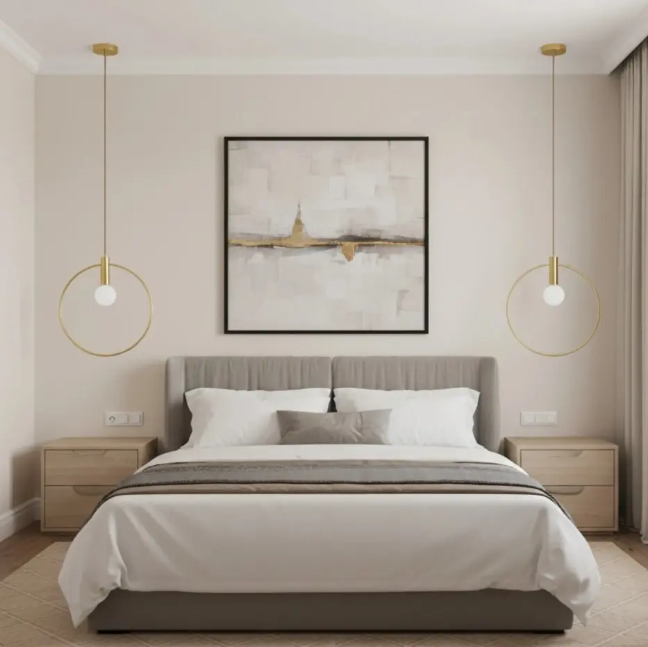 Lampa wisząca Bella 40 obręcz szczotkowany mosiądz - Step into Design