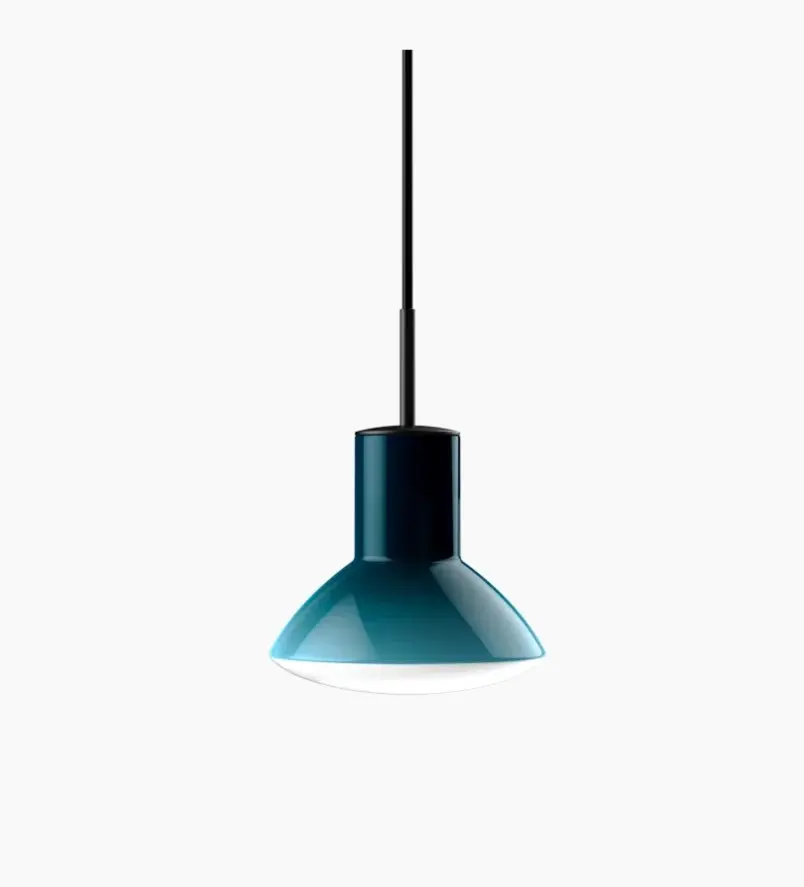 Lampa wisząca Onda - niebieski gradientowy klosz szklany