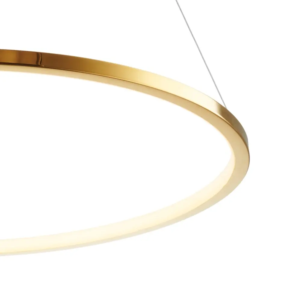 Lampa wisząca złoty pierścień LED nad stół Circle Slim 60
