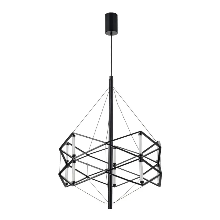 Czarna lampa wisząca geometryczna LED nad stół Space 60