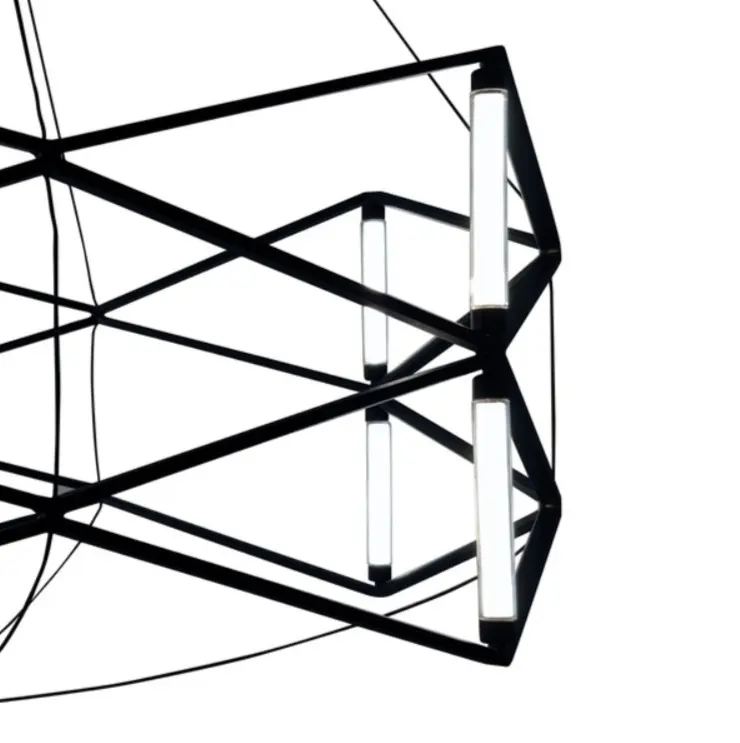 Czarna lampa wisząca geometryczna LED nad stół Space 60