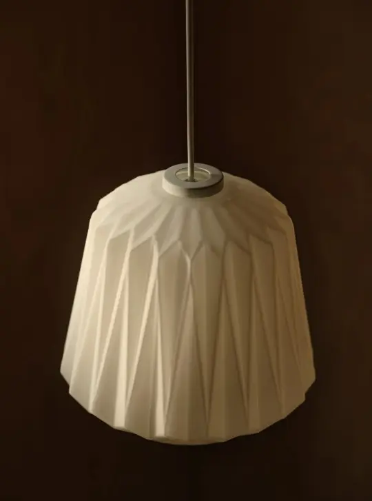 Szklana plisowana lampa wisząca w stylu skandynawskim - Nordlux Elbie