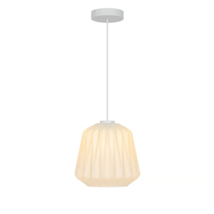 Szklana plisowana lampa wisząca w stylu skandynawskim - Nordlux Elbie